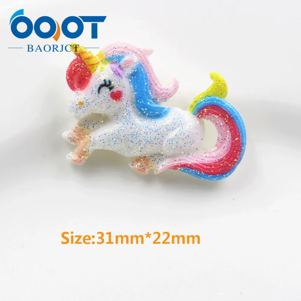 OOOT BAORJCT 20312-19 10 шт. 25 мм * 23 разнообразные Мультяшные единороги радужные лошади