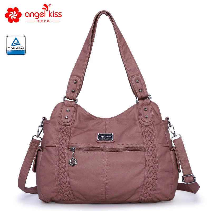 

Large Capacity Brand New Women Soft Multi Pocket Shoulder Bags PU Leather Leisure Shopping Tote Bag Stylish Travel Crossbody Bag