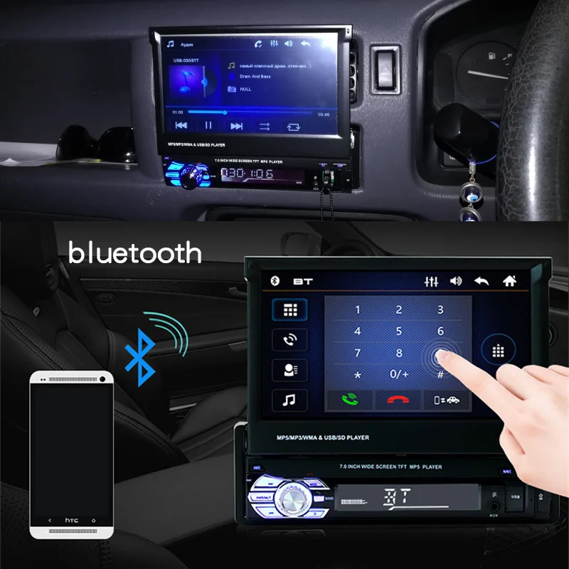 Автомобильный стерео радиоприемник Lexxson 1 DIN 7 дюймов MP4 GPS навигация сенсорный