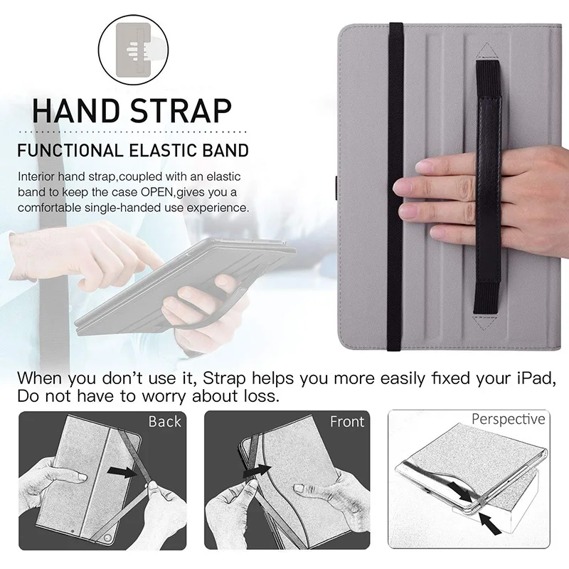 

Samsung Galaxy Tab S5E 10.5 inch Tablet Case 2019 Released (Model SM-T720/T725) - Premium PU Leather Smart Cover with Hand Strap