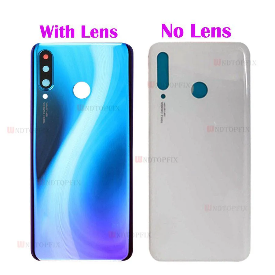 Для Huawei Nova 4e Задняя крышка батареи Дверь стеклянная корпуса 6 15 "для P30 Lite P30Lite