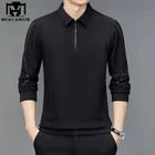 Рубашка-поло мужская, на молнии, с длинным рукавом, на осеньзиму, T1056