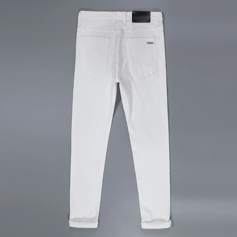 2021 Business Pants Classic Style High Quality Elastictrousers Male Brand Men's Clothing White Slim Jeans