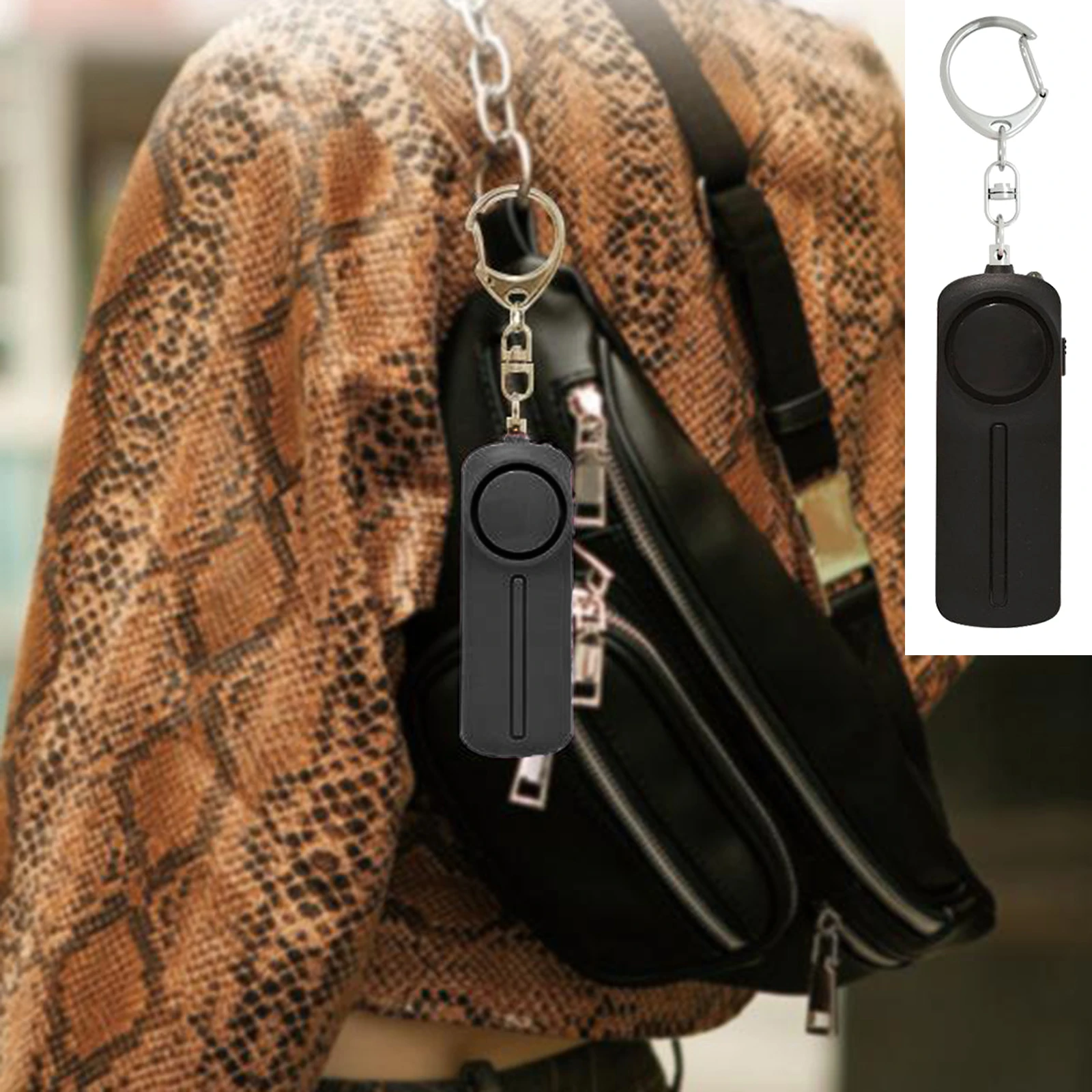 

Безопасная звуковая персональная сигнализация 130bd, персональная охранная сигнализация, брелок со светодиодной подсветкой