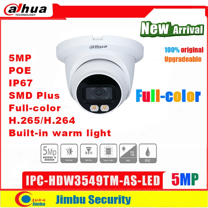 Сетевой видеорегистратор Dahua полноцветный IP Камера IPC HDW3549TM AS светодиодный 5MP WizSense