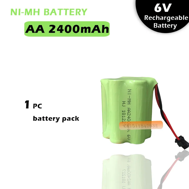 Никель металлогидридный аккумулятор 6 в 2400 мАч в|battery pack|rechargeable battery aabattery aa |