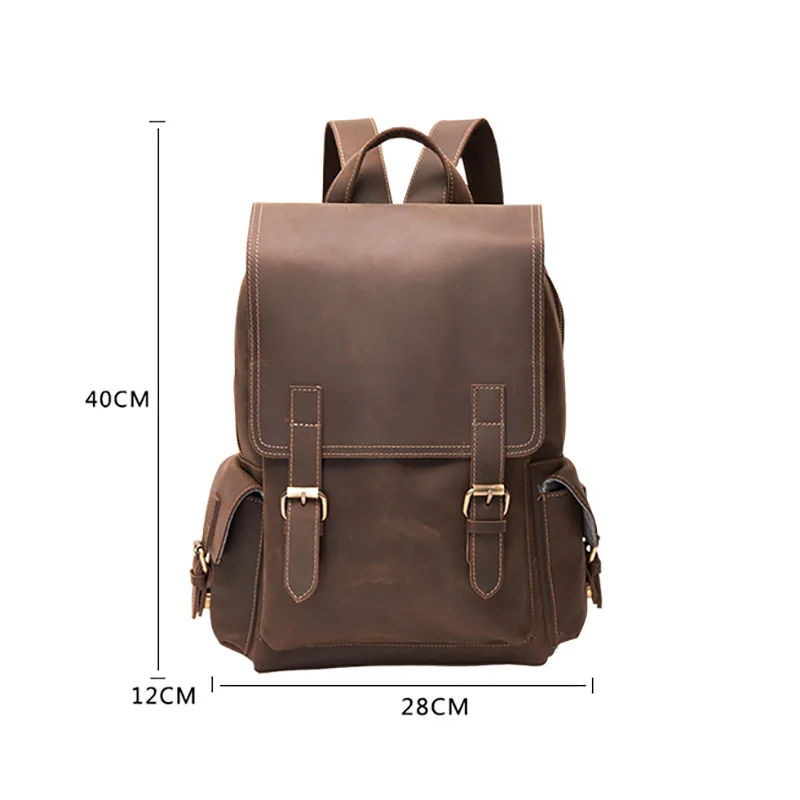 Кожаная мужская сумка на плечо AETOO стильная кожаная В Стиле Ретро mad horse