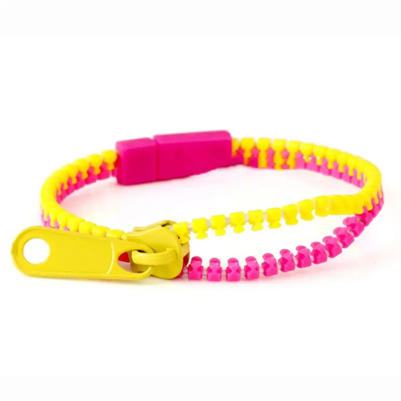 

12pcs Friendship Fidget Zipper Bracelets 7.5 Inches Sensory Toys Bulk Set, Neon Colors, Birthday Kit, Party Favors for Kids