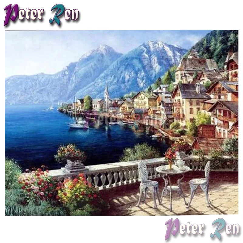 

landscape 5d House chair Diamond painting cross stitch diamond mosaic embroidery full rhinestone painting Living room