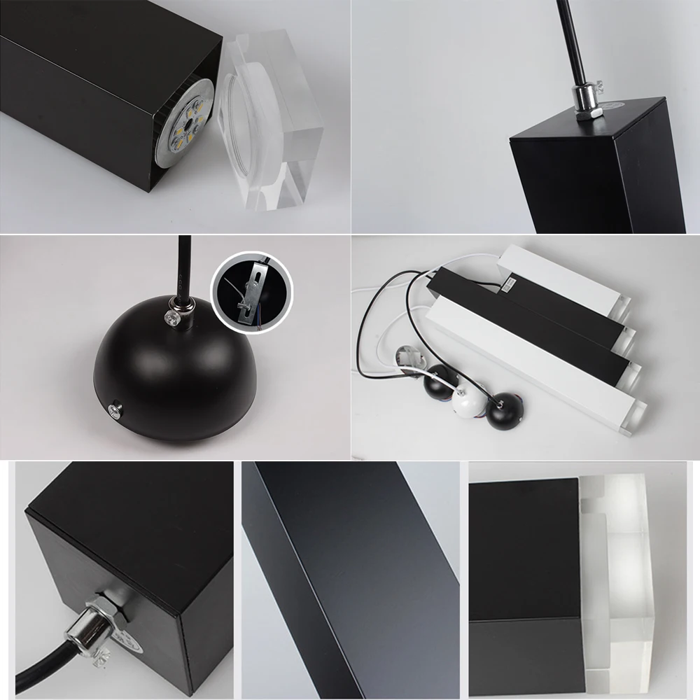 LED Pendant lights lamparas de techo colgante moderna hanglamp Square hanging lamp 3W 30cm 60cm Tube pendant light | Лампы и освещение