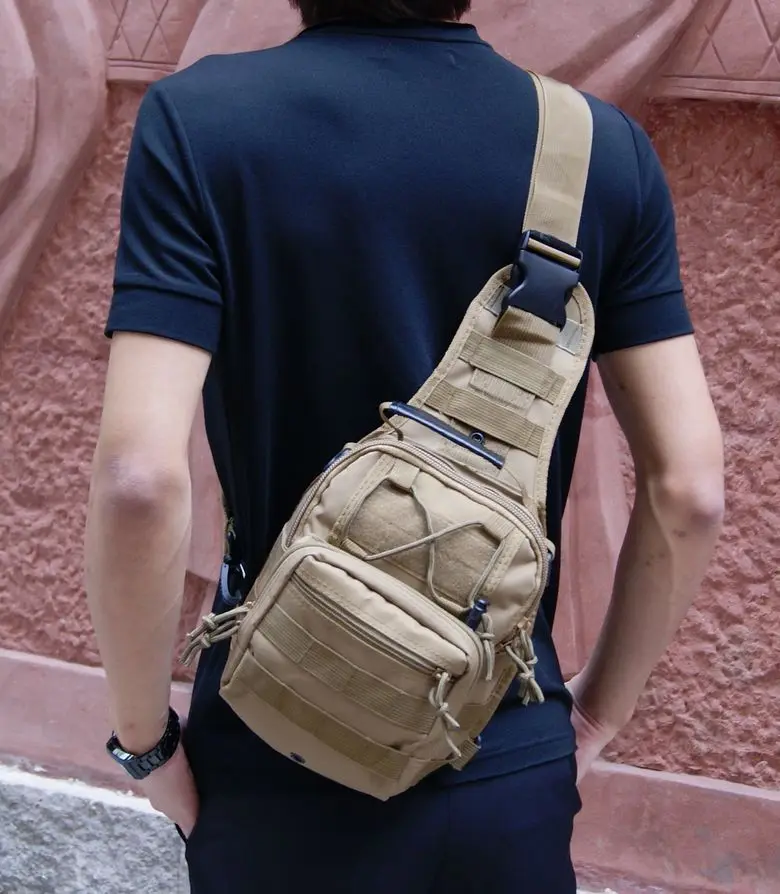 

Hamburger chest bag tactical multi-function bag casual bag shoulder bag men's army camouflage messenger bag outdoor chest bag