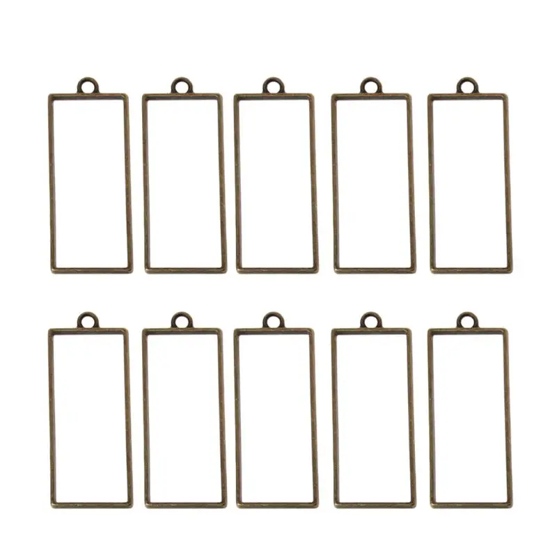 10Pcs Frame Pendant Open Back Bezel Geometric Hollow Resin Jewelry Making | Украшения и аксессуары