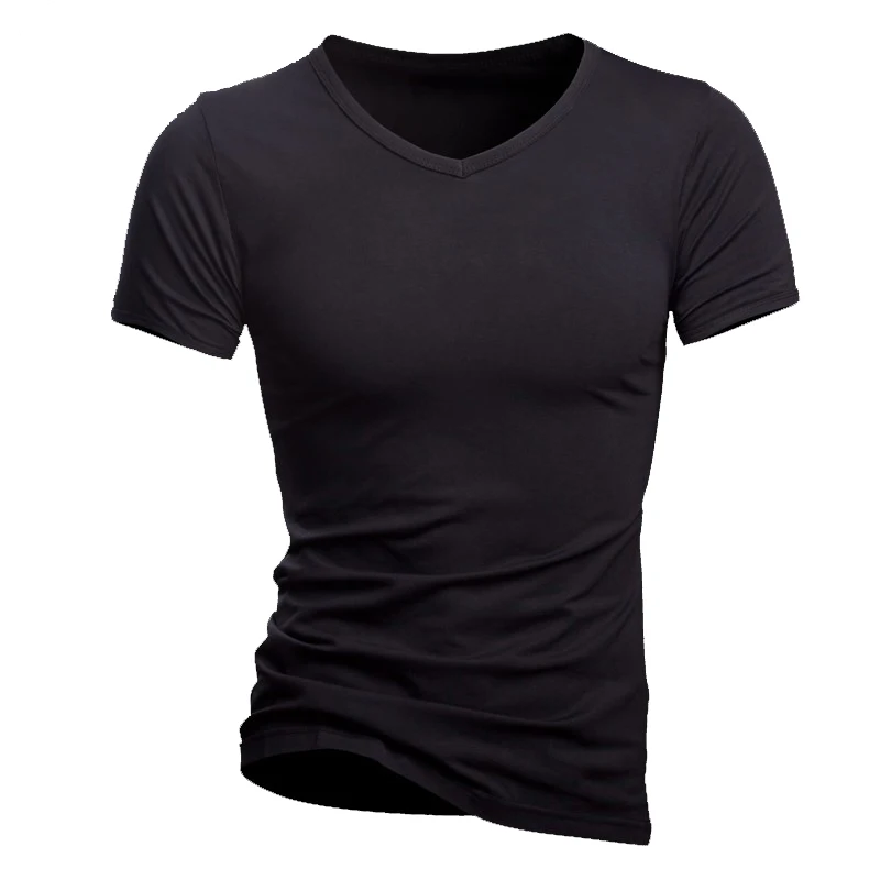 Мужская хлопковая футболка с коротким рукавом однотонная Повседневная Мягкая 2020