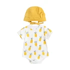 Детское хлопковое боди с коротким рукавом, унисекс