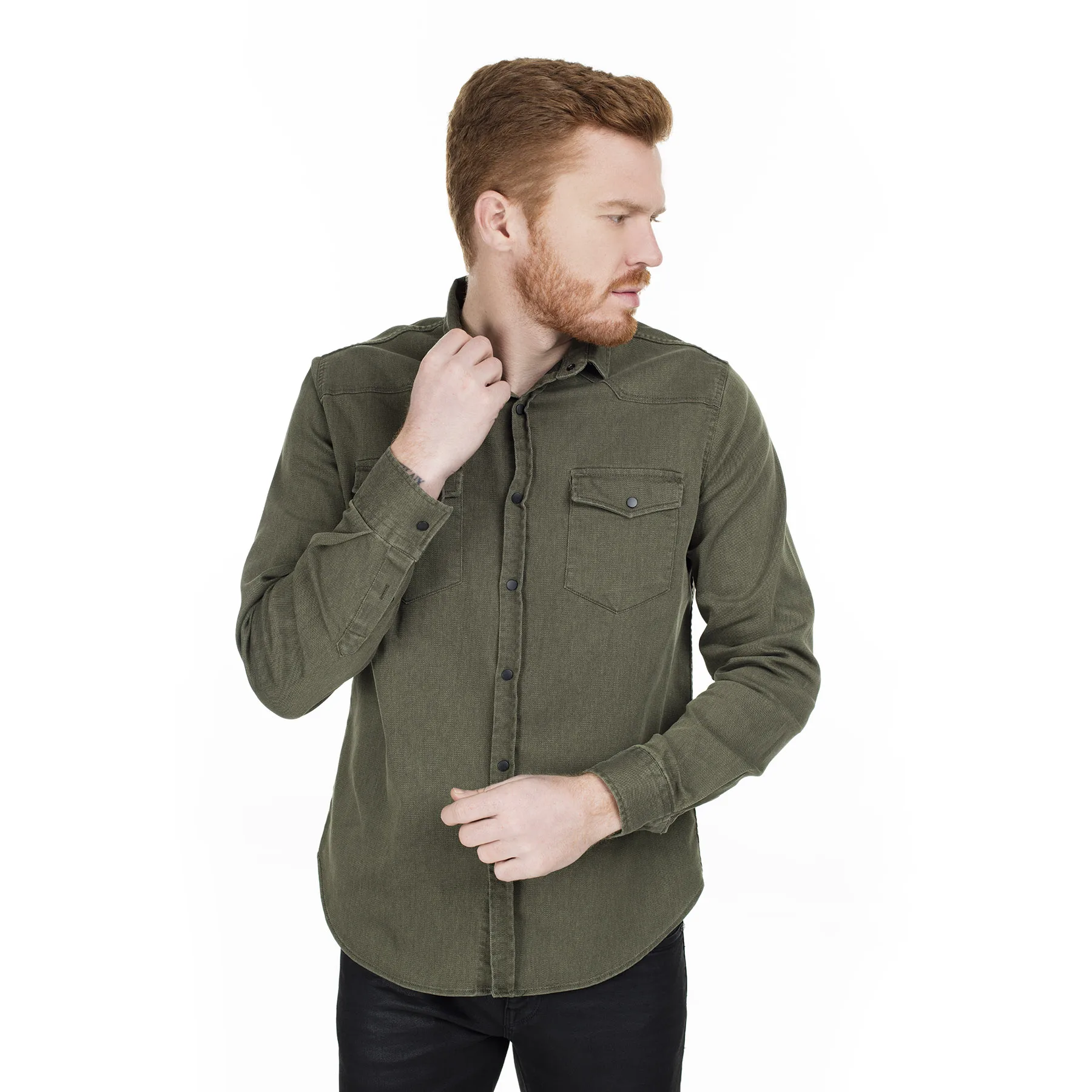 Buratti Male Shirt High Quality Long Sleeve Business Casual Men's Cotton Dress Shirts 5020 H928WESTERN | Мужская одежда
