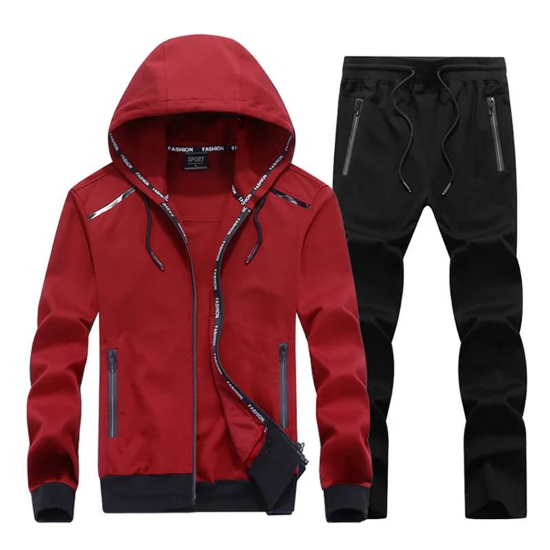 

6xl 7xl 8xl 9xlFashion Sports Suit Men's Large Size Sportswear Casual Suit 2020 Spring Autumn Men Hoodie Jacket And Sweat Pants