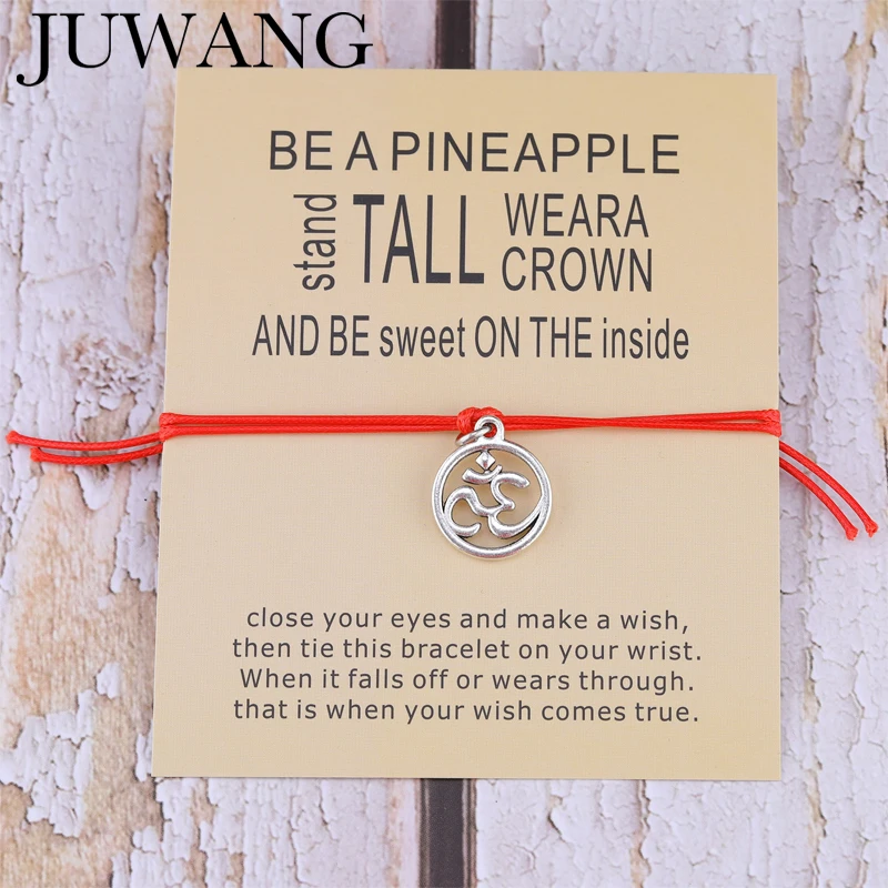 Сделать желать бумажные карты Регулируемый счастливый Красная Нить веревка пара