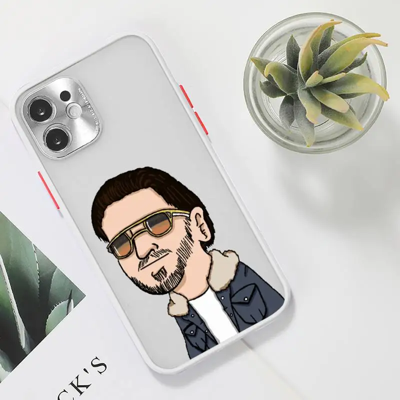 

PNL QLF Phone Case For iPhone 12 11 Mini Pro XR XS Max 7 8 Plus X Matte transparent White Back Cover