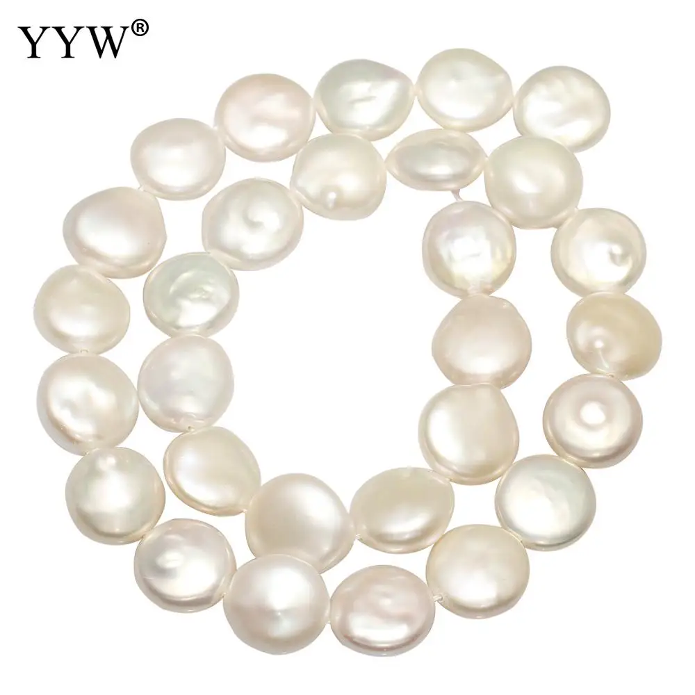 

Бусины Из культивированного пресноводного жемчуга, натуральный белый 13-14 мм, свободные бусины для самостоятельного изготовления женских э...