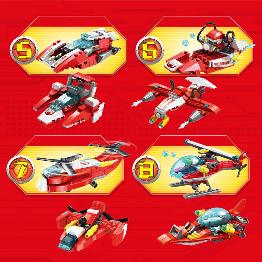 668 шт Робот строительные блоки автомобиль самолет вертолет игрушки мальчик мех