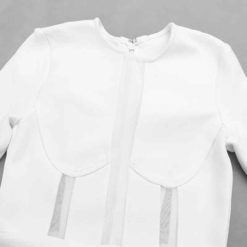 VC все бесплатная доставка 2020 Новое шикарное белое платье с длинными рукавами