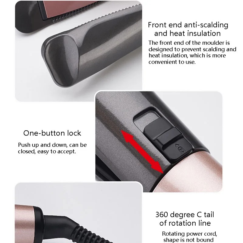 Профессиональная витая пластина для завивки волос 2 в 1 Керамический выпрямитель
