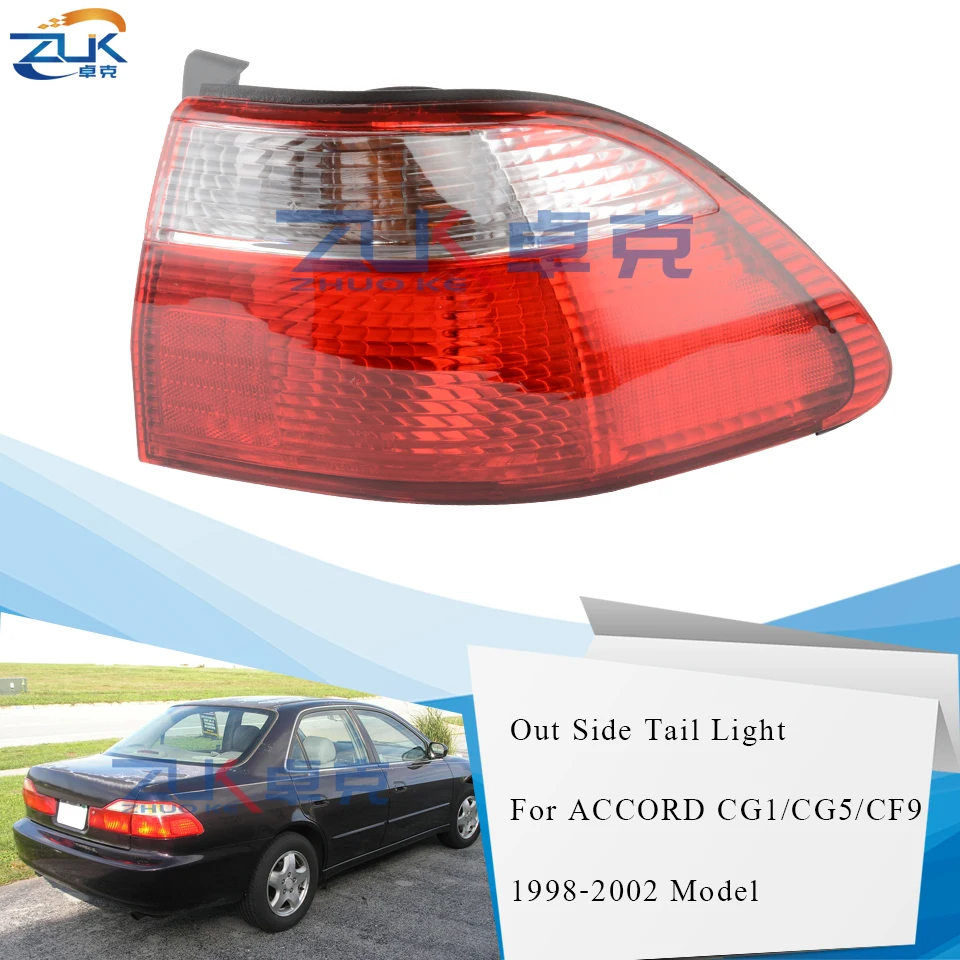 ZUK левый и правый внешний задний светильник для HONDA ACCORD 1998 1999 2000 2001 2002 CF9 CG1 CG5 внешний задний фонарь тормозной светильник