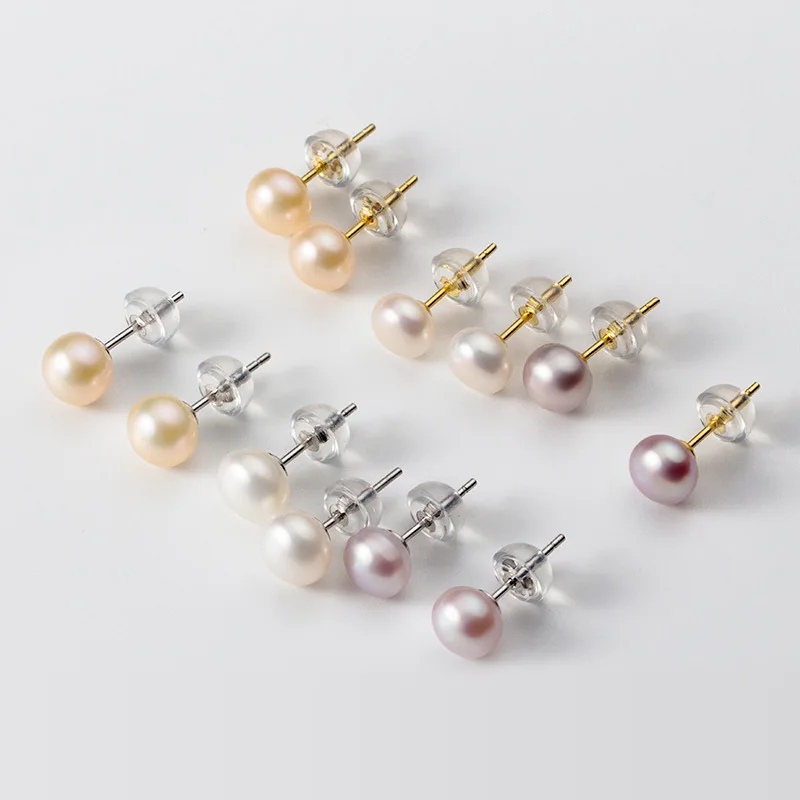 Чистое Серебро 925 пробы Серьги гвоздики для женщин корейские Подарки мам Милая