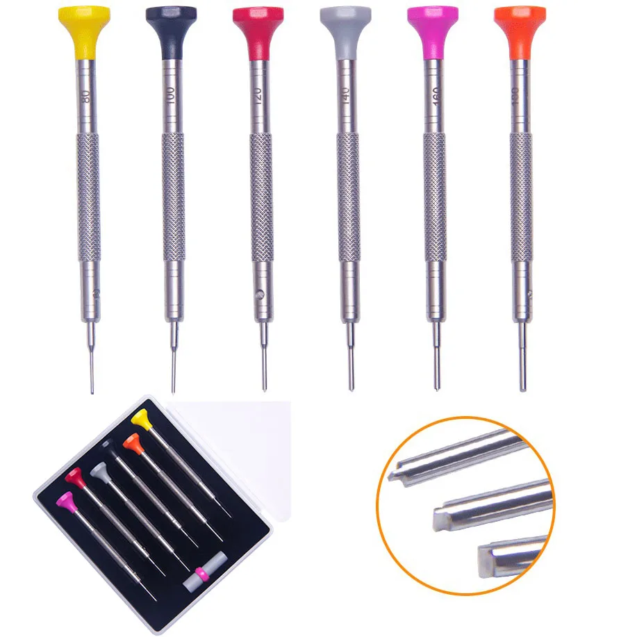 Cheap 0.8 1.0 1.2 1.4 1.6 1.8 مللي متر الصلب مفك مجموعة ووتش مجوهرات إصلاح مفك برغي دقيق عدة أدوات لإصلاح الهواتف الجوالة