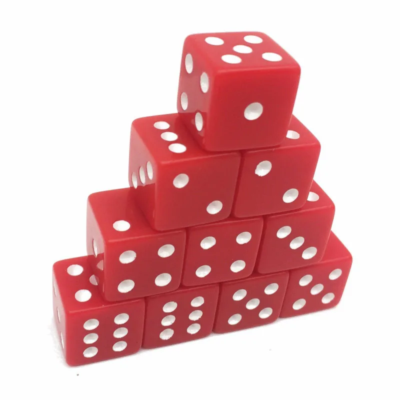 10 шт./компл. Внешняя торговля Горячие красные квадратные Угловые кости игральные