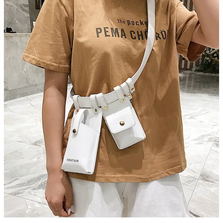 Женский черный Панк Пояс Hip школьная крутая сумка для Высокое качество Для женщин