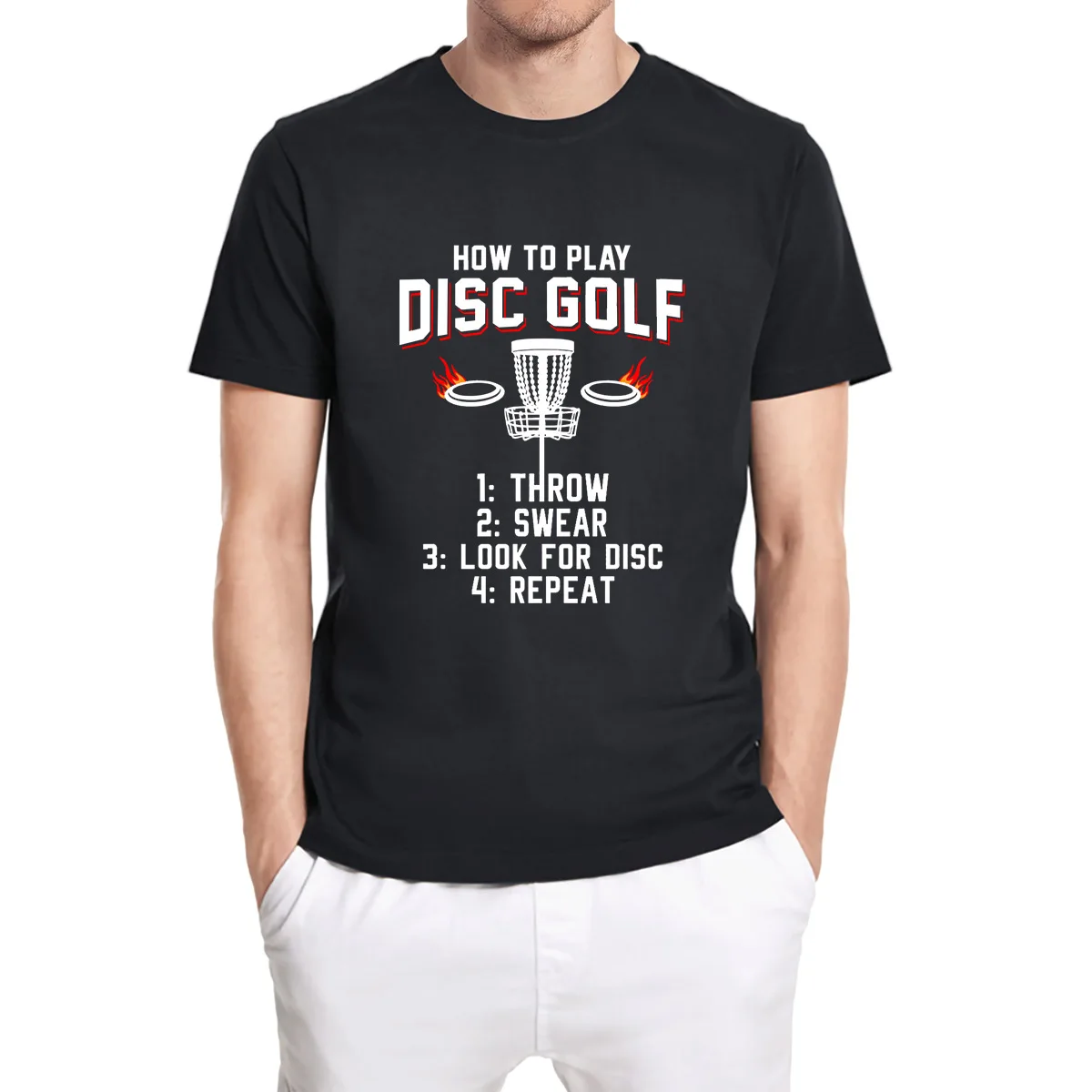 

Disc Golf Shirt How To Play Disc Golf Vintage Men's Shirt Short Sleeve Funny Unisex T-Shirt Comfortable Cotton Tops Eu Size Tee