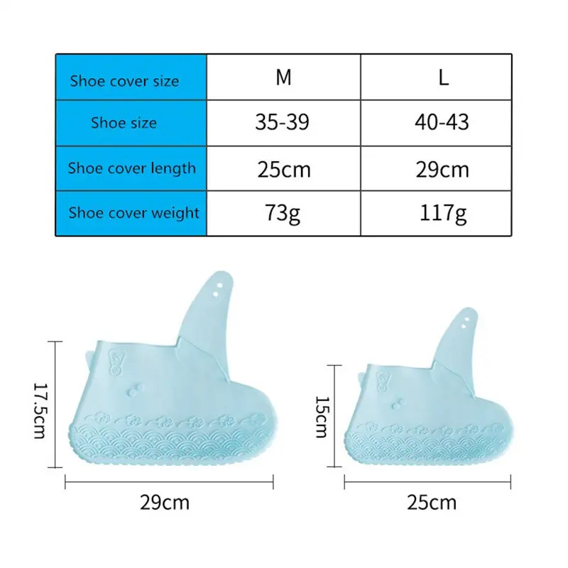 

Fashion Rain Boot Reusable Winter Waterproof Non-Slip Women's Rainy Boots Outdoor Thickened Portable Pocket Silicone Shoe Cover
