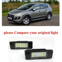 car accessories special car license plate lamp for peugeot 3008 5d crossover 2008 2012 car products canbus error free