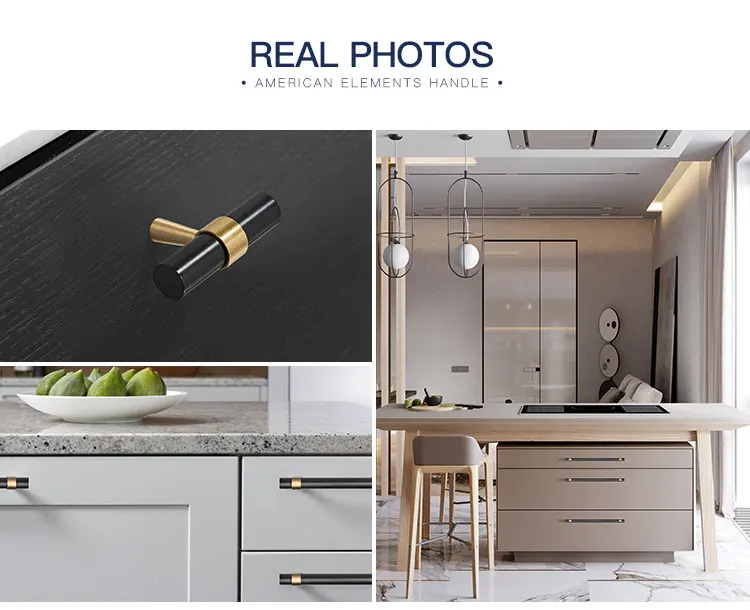 Fashion Furniture Knobs Handle Black Gold Antique Brass Cabinet Pulls Closet Warbrobe Handles Drawer Button 128mm Handles