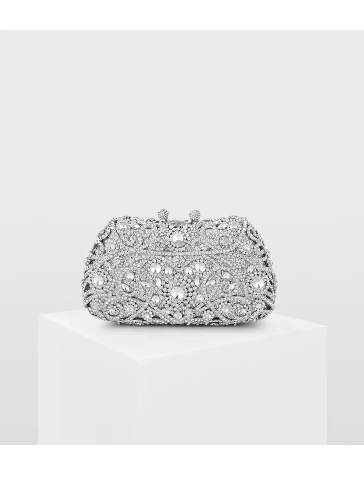

XIYUAN Red Silver Gold Grey Diamond Women Evening Bags And Clutches Ladies Wedding Cocktail Crystal Clutch Purses Party Handbags
