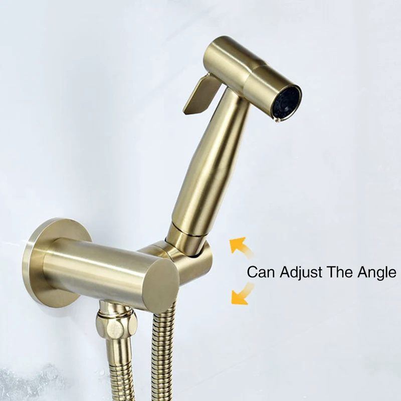 Матовый золотой черный твердый латунный набор распылителей для унитаза и биде