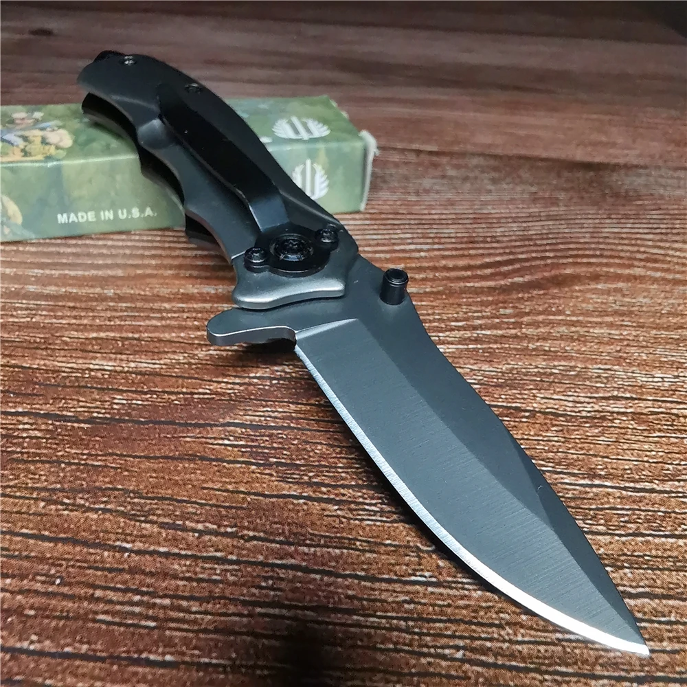 160mm 9CR18MOV Blade Quick Open Folding Knife Tactical Survival Hunting Camping High Hardness Military Pocket Portable Knives |