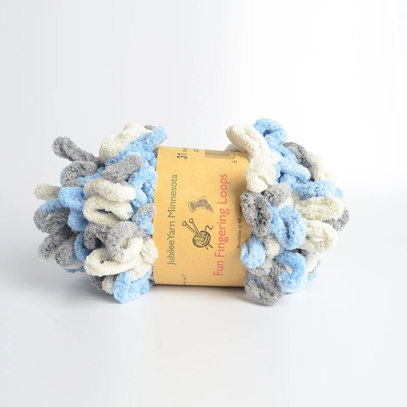 5 шт. = 500 г пушистая петля для пальцев крупная синель пряжа вязания крючком ручная