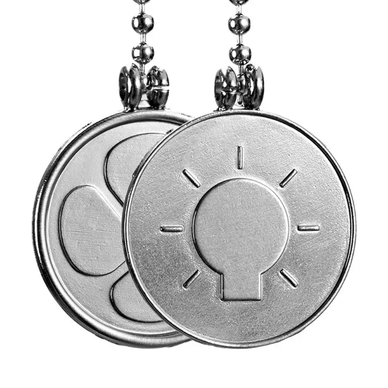 2-Pack Ceiling Fan Pull Chains - Light Bulb & Fan Shaped Design image 6