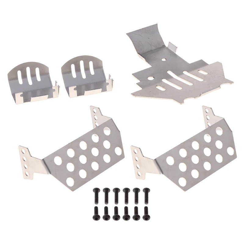 

RC автомобиль запасные Запчасти аксессуары Нержавеющая сталь Броня ходовой части защиты противоударное исполнение опорная плита комплект ...