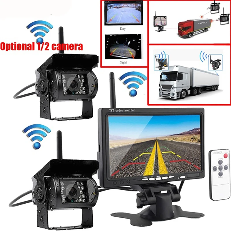 7 &quotБеспроводной автомобильный монитор TFT lcd заднего вида для HD монитора камеры