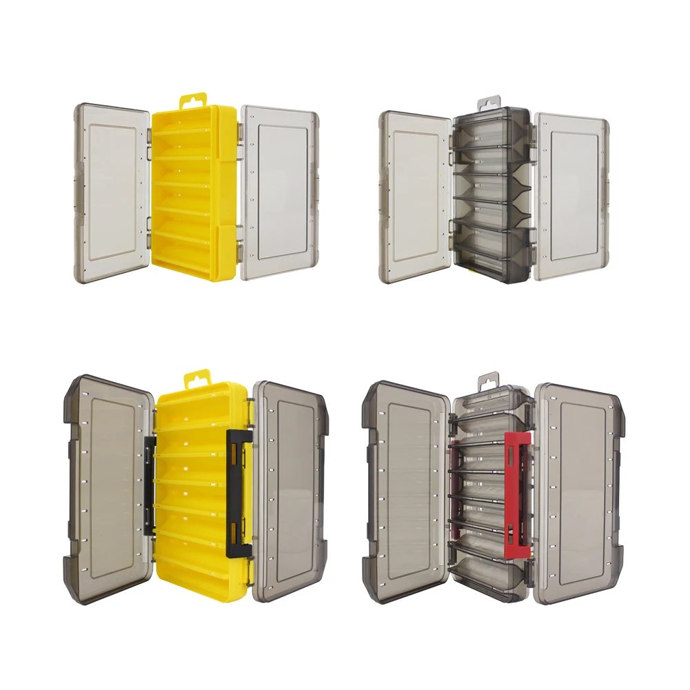 

For Fishing Lures Fishing Tackle Box Doublex Sided Bait Hook Storage Box Plastic Storage Case Organizer Fishing Accessories