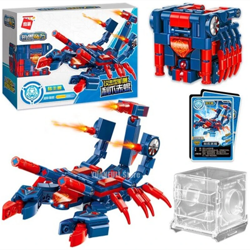 QMAN машинная броня чудовище волшебный куб трансформер своими руками механический кирпич борьба фигурки деформация робот мальчик игрушка подарок для детей