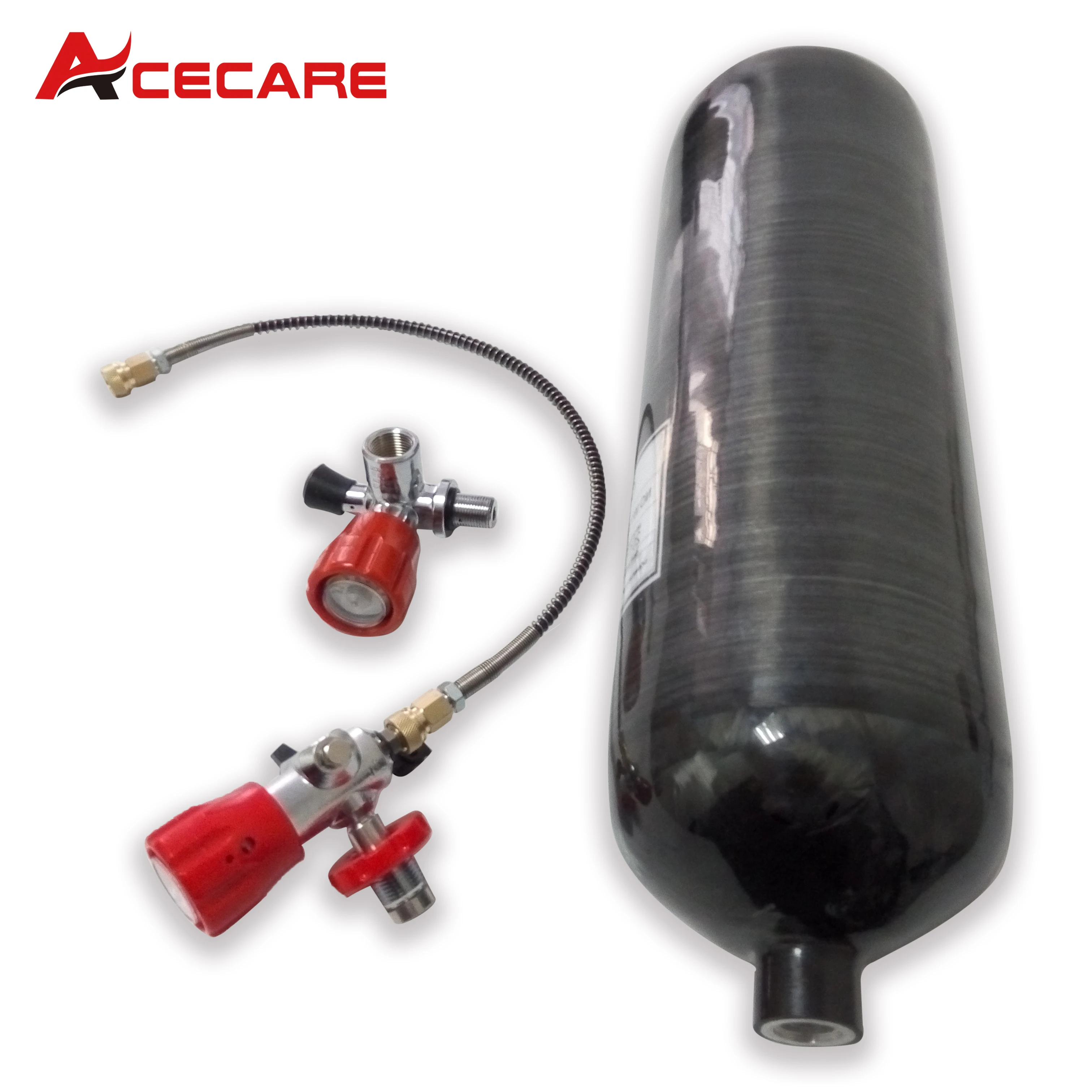 

Портативный кислородный баллон Acecare AC368101, 30 мпа, 6,8 л ГБ, портативное оборудование для дайвинга/пейнтбола с красным воздушным клапаном и напо...