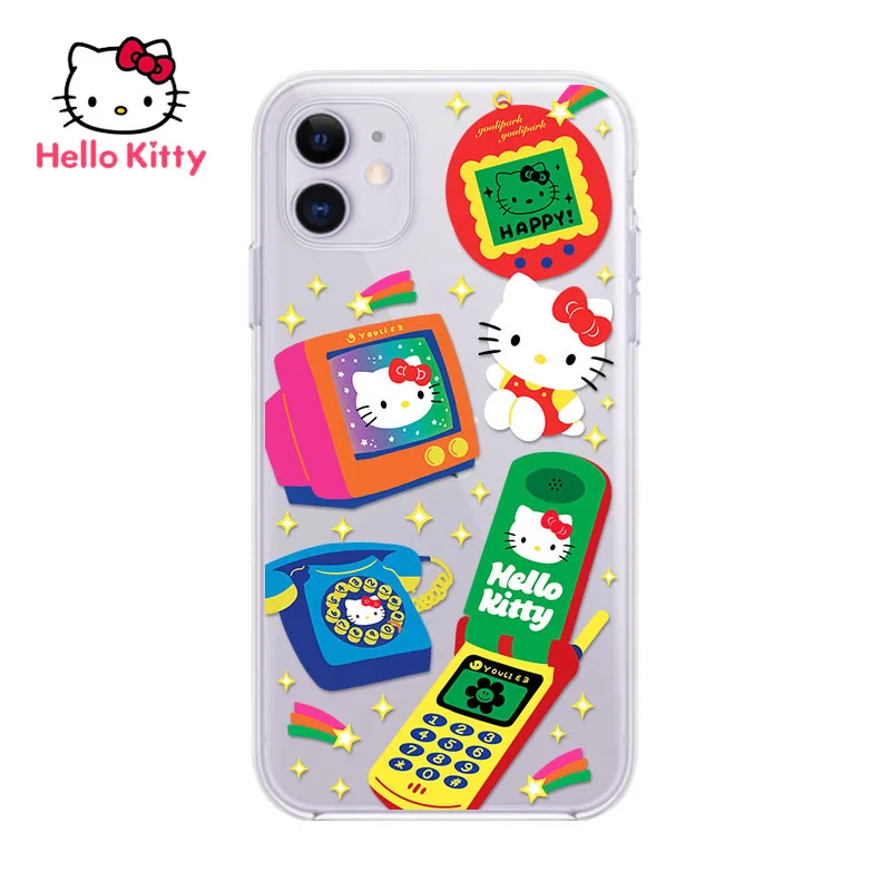 

Hello Kitty for IPhone 7/8P/X/XR/XS/XSMAX/11/12Pro/12mini Cartoon Transparent Soft case Suitable for girls