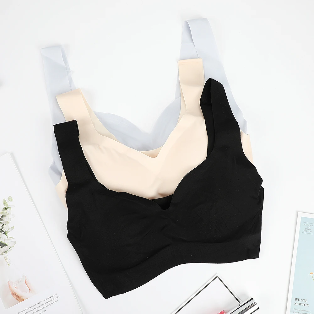 

3 Pcs Sports bra top crop top for fitness gym women female underwear sportswear equipment push up bra brassiere large size pad