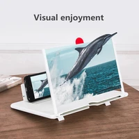 10 inch movie magnifying folding mobile phone desktop stand 3d mobile phone screen magnifying glass hd video amplifier stand