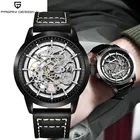 Часы наручные PAGANI Мужские автоматические, модные роскошные брендовые механические водонепроницаемые в стиле милитари, с кожаным ремешком и турбийоном