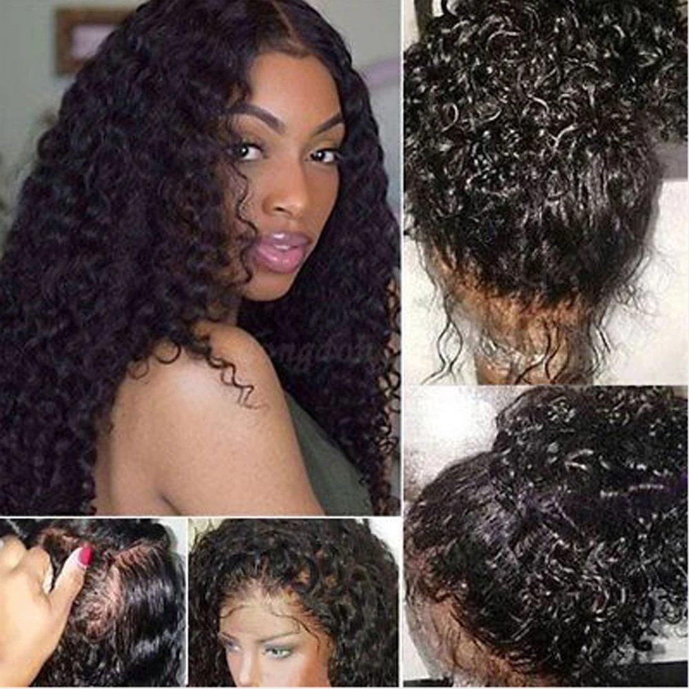 3 шт. пряди человеческих волос с застежкой бразильские кудрявые без повреждений